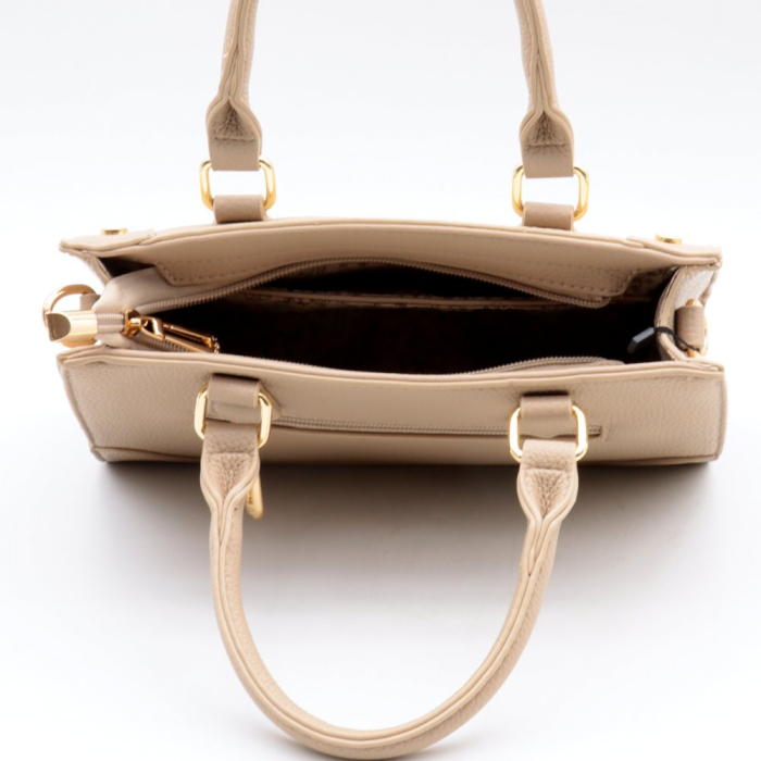 Sac à main femme Flora&Co simili-cuir grainé city chic structuré 0926043 naturel/beige