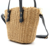 Petit cabas femme Flora&Co raphia paille de papier 0926041 noir