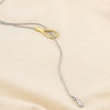 Collier Cravate Bicolore Acier Inoxydable Doré & Argenté 0126042 doré/argenté