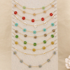 Ensemble 10 Colliers Acier Fleurs Cristal Facetté Acrylique 0125611 multicolore 2026