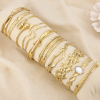 Ensemble 10 Bracelets Joncs Ouverts Acier Inoxydable 0226073 doré