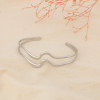 Bracelet Jonc Ouvert Double Ligne Ondulée Acier Inoxydable 0226080 argenté