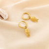 Boucles d'oreilles marin poisson minimaliste acier 0325619 doré
