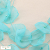 Collier Multi-rangs Fleurs Mousseline Acier Inoxydable 0125052 vert aqua