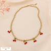 Collier Cerises Acier Inoxydable 0125105 rouge