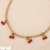 Collier Cerises Acier Inoxydable 0125105 rouge