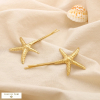2 barrettes cheveux étoile de mer acier inoxydable 0625101 doré