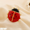 Bague acier inoxydable coccinelle XXL porte-bonheur émail 0425062 rouge