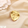Broche à épingle acier inoxydable fraise émail 0525011 rouge