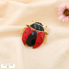 Broche à épingle acier inoxydable coccinelle porte-bonheur émail 0525015 rouge
