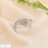 Bague ajustable acier inoxydable poisson gravé 0424016 argenté
