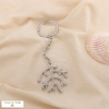 Bijou de sac porte-clés acier inoxydable rameau corail 0825001 argenté