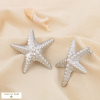 Boucles d'oreilles XXL acier inoxydable étoile de mer 0325007 argenté