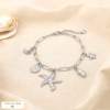 Bracelet acier inoxydable étoile de mer charms marins 0225154 argenté