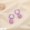 Mini-créoles acier inoxydable escargot de mer céramique 0325083 violet