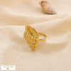 Bague ajustable acier inoxydable coquillage bulot 0425057 doré