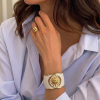 Bracelet manchette ouverte soleil rayonnant acier inoxydable émail 0226105