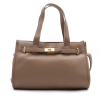 Sac satchel Flora&Co simili-cuir grainé fermoir tourniquet 0926503 taupe