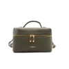 Sac à main style vanity case Flora&Co simili-cuir grainé 0926504 vert kaki