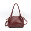 Sac cabas porté épaule Flora&Co simili-cuir tressé 0926505 rouge bordeaux