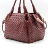 Sac cabas porté épaule Flora&Co simili-cuir tressé 0926505 rouge bordeaux
