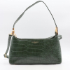 Sac baguette porté épaule Flora&Co simili-cuir façon croco 0926512 vert kaki