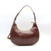 Sac demi-lune porté épaule Flora&Co simili-cuir façon croco 0926513 marron