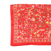 Carré satin floral champêtre touché soie polyester 0726521 rouge bordeaux