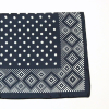 Carré satin pois géométrique touché soie polyester 0726541 noir