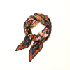 Foulard satin plissé floral multicolore polyester 0726526 multi