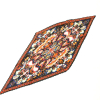 Foulard satin plissé floral multicolore polyester 0726526 multi