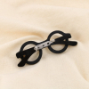 Broche épingle lunettes rondes pois résine métal 0526500 vert
