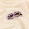 Broche épingle lunettes carrées rétro résine métal 0526501 violet