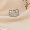 Bague large ajourée acier inoxydable 0424539 argenté