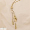 Collier Y Acier Inoxydable Pampilles Modernes 0125019 doré