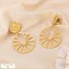 Boucles d'oreilles CLIP acier martelé ajouré 0324530 doré