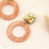 Boucles pendantes à CLIP acier anneau strass acétate 0323530 marron