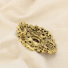Broche épingle style baroque métal strass résine 0526513 rouge bordeaux