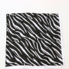 Carré satin imprimé zèbre touché soie polyester 0726508 noir