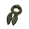 Foulard plissé imprimé léopard viscose 0726549 vert