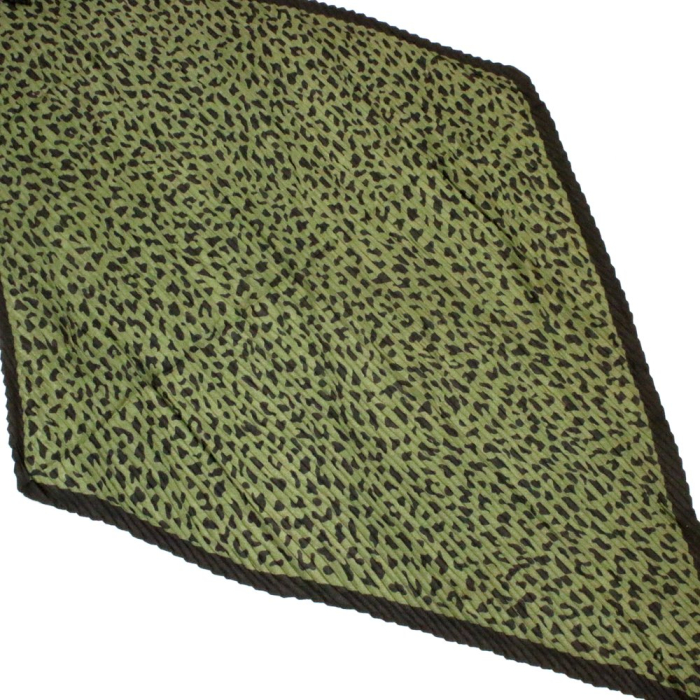 Foulard plissé imprimé léopard viscose 0726549 vert