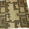 Foulard viscose motif bandana patchwork bord frangé 0726554 vert