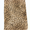 Foulard viscose motif léopard bords frangés 0726555 marron
