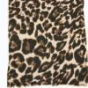 Foulard plissé viscose imprimé léopard 0726557 marron
