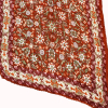 Foulard plissé viscose imprimé bohème floral 0726503 rouge bordeaux