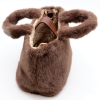 Sac à Main Ouvert Flora&Co Fausse Fourrure Synthétique 0926528 marron foncé
